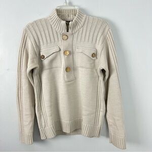 Vintage Tricot Knit Sweater Pockets